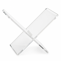 Support de lecture pliable en acrylique solide personnalisé en forme de X, imprimé UV, pour livres de cuisine, tablettes, décoration esthétique de bureau