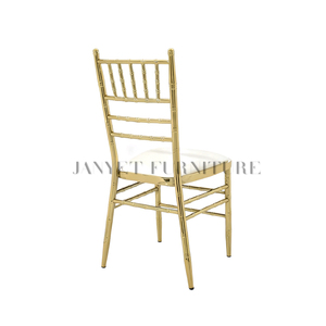 Commercio all'ingrosso forniture per feste sedie da pranzo in metallo galvanico <span class=keywords><strong>oro</strong></span> sedia Chiavari per eventi - Product Image 3