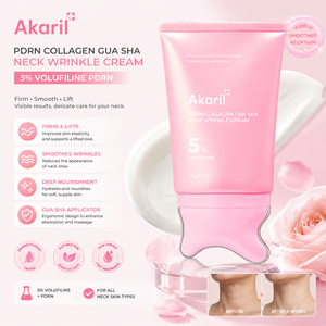 Akaril 90g Crema Antirughe per Collo con PDRN e Collagene, 5% Volufiline, Rassodante, Levigante, Elasticizzante, Testata Dermatologicamente - Product Image 2