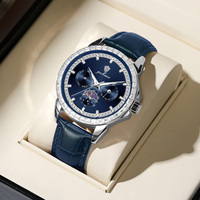 Montre-bracelet de luxe pour homme Gohuos 9813, étanche, bracelet en cuir, montre à quartz originale pour homme, Relojes Para Hombre, Montre Homme