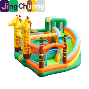 Château gonflable pour la maison, petit trampoline pour enfants, toboggan intérieur, mur d'escalade extérieur, château de jeu, matériau PVC - Product Image 5
