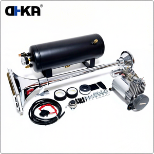 DHKA 12V/24V Clacson Elettrico con Serbatoio d'Aria da 1,5 Galloni (6L) Kit per Auto, Camion, Barca, Treno AS191+AS036 - Product Image 1