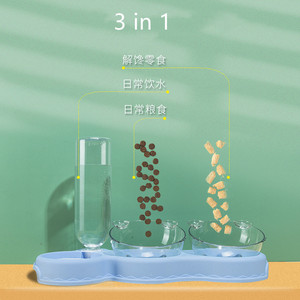 Con Chó Bát Vật Nuôi Uống Thiết Kế Con Chó Mèo Bát Nước Mèo Đài Phun Nước Đôi Bát Trung Chuyển Lớn lên Đứng Món Ăn Trung Chuyển Cho Mèo - Product Image 4