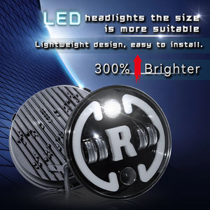 Faro LED de 7 Pulgadas, 12V, 65W, 6500 Lúmenes, Doble Color, Ojos de Ángel, Impermeable, Universal para Motocicleta Wrangler DOT - Product Image 6