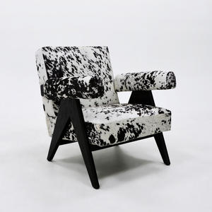 Colorful Fabric Minimalist Tufted Chaise <b>Lounge</b> Coffee Shop Armchair Hotel Living Room Furniture Retro <b>Indoor</b> Wooden Seats Loft - Product Image 2