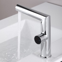 Robinet de lavabo de salle de bain monotrou blanc avec noyau de valve en céramique Robinets d'évier d'eau chaude et froide Robinet blanc chromé pour évier de salle de bain
