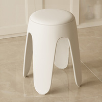 Bancs hauts modernes Tabourets souples avec sièges carrés en plastique épaissi pour adultes enfants Salon robuste Salle à manger Utilisation dans le parc