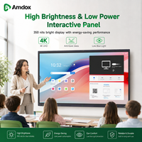 Pizarra Interactiva con Cámara IA Amdox ES de 40 Puntos y 48MP, Pantalla Táctil, Pizarra Digital Inteligente 4K para Aulas y Salas de Conferencias