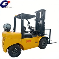 CPQYD50S 5T Truk Forklift Bensin dan LPG: Kubo Ta Power, Sistem IMPCO, Angkat 6M, Tiang 3-Tingkat.