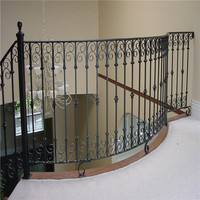 Balustrade d'escalier en fer forgé de qualité supérieure, balustrade de balcon en métal, OEM usine chinoise, livraison gratuite