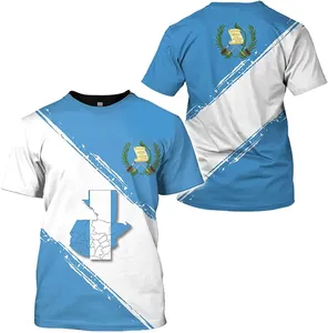 Hersteller Preis Atmungsaktive Guatemala Flagge T-Shirt Quick Dry Herren T-Shirts Übergroße T-Shirt Custom ized Logo Herren bekleidung
