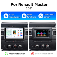 Autoradio Android Bluetooth Junsun 10 pouces pour Renault Master 2019-2022, autoradio Android Auto Carplay, unité principale GPS, écran tactile