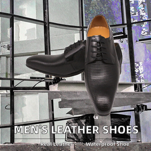 Zapatos Casuales de Cuero con Cordones, Cómodos y Personalizados, para Hombre, para Oficina, Negocios, Bodas, con Aumento de Altura, Primavera/Verano - Product Image 2