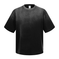 T-shirt gaufré vintage de qualité pour homme, manches courtes, style décontracté, collection été, par un créateur de mode