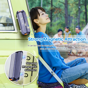 Năng lượng mặt trời IP66 loa chống thấm nước 3600mAh Magnetic Mount TWS ghép nối không dây xách tay Bass ngân hàng điện cho xe đạp kim loại bề mặt - Product Image 2