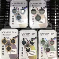 Protection d'écran en verre diamanté pour objectif d'appareil photo mini à prix réduit pour iPhone 6 7 8 Plus 11 14 13 15 Pro Max