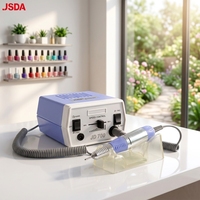 Mini perceuse à ongles électrique professionnelle JD300 en plastique, moteur à balais 35W DC12V 30000RPM, tige de 2,3 mm, US/UK