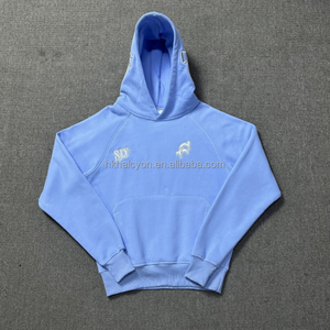 6 * PM letra bordada suelta Sudadera con capucha taladro deportes ocio pierna recta cintura pantalones conjunto - Product Image 1