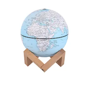 Wholesale World Map Globe Model 14cm Blue Ball with LED Night Light for Teaching Resources Kids Gift