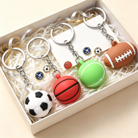 Porte-clés promotionnel en PVC souple, mini ballons de rugby, volleyball, football, water-polo, softball – Vente chaude en porte-clés promotionnels en caoutchouc