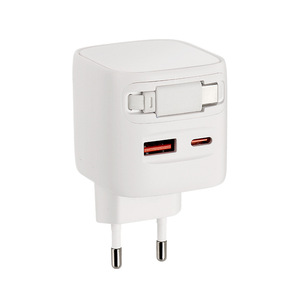 Kompaktes 35-W-PD-GaN-Schnellladegerät mit einziehbarem Typ C-Kabel für iPhone 16 MacBook Travel - Product Image 5
