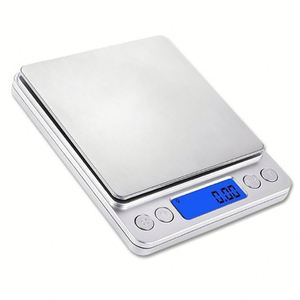 Balance de cuisine numérique à affichage LCD alimentée par piles AAA, 0,01 g - 500 g, mini balance personnelle pour bijoux, aliments, café, en ABS/acier inoxydable - Product Image 1