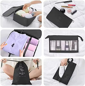 8Pcs Set New Style Fashion Travel Organizer Waterproof Individual Compression Packing Cubes <b>Storage</b> Bags for Shoes <b>Clothes</b> - Product Image 4