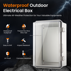 Qilipsu UL94-V0 PC/<span class=keywords><strong>ABS</strong></span> Không Thấm Nước Điện Hộp Nối 11.4 "X 7.5" X 5.5 "Nhựa Ngoài Trời IP67 Thời Tiết Dự Án Bao Vây - Product Image 3