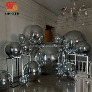 SMOOTH Durable <b>Gold</b> Silver Giant Stainless Steel Geometric Rectangle Wedding Backdrop with <b>Mirror</b> Design 100x200cm - Product Image 3