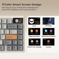 Clavier mécanique sans fil XVX K75 Pro à trois modes (sans fil/2,4 G/filaire USB), construction en aluminium, RVB, profil Cherry, touches pour jeux