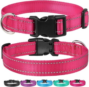 Custom Reflective Durable Natural Fabric Eco Friendly Pet Collar Heavy Duty Hemp <b>Dog</b> Collar for Small <b>Dogs</b> Medium and Large - Product Image 5