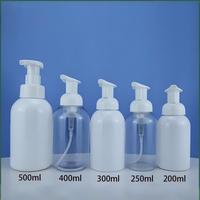 Bouteille en plastique PET de 200-500 ml avec logo personnalisé, sérigraphiée, pour mousse, désinfectant pour les mains, nettoyant visage, pompe à mousse liquide