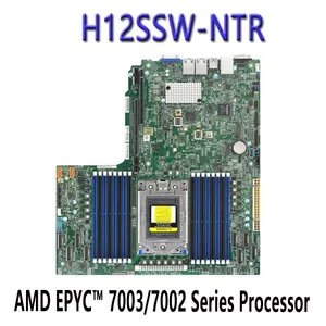H12SSW-NTR per uso Server DDR4-3200MHz scheda madre compatibile testato approvato per l'uso con processori AMD <span class=keywords><strong>EPYC</strong></span> serie 7003/7002 - Product Image 2