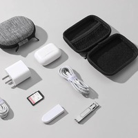 Étui de rangement multifonctionnel pour accessoires numériques en EVA, fermeture éclair, étanche, portable, couleur et logo personnalisables