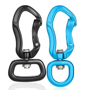 JRSGS אור משקל אבזר אלומיניום Carabiner מסתובב רב תפקודי כלי 16-25mm טבעת 3kN מסתובב וו עבור כלב רצועה - Product Image 2