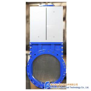Válvula de cuchilla KGV con brida superior ISO y vástago ascendente preparada para actuador DN800 PN4 EN558 Serie Básica 20 K1 DN800 PN4 KGV - Product Image 1