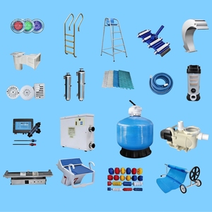 Solution complète pour piscine : revêtement de piscine en PVC, filtre à sable, pompe, sortie d'eau, chauffage, désinfection, échelle, couvercle antidérapant, brosse - Product Image 6
