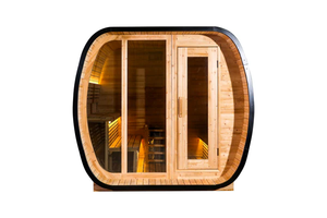 Nouveau design de sauna carré extérieur en <span class=keywords><strong>bois</strong></span> <span class=keywords><strong>massif</strong></span> avec vapeur et vestiaire pour 4 personnes - Product Image 4