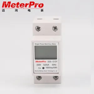 Single Phase LCD Digital 2P DIN Rail Electricity Meter