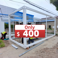 Structure en acier préfabriquée modulaire mobile pliable de 20 pieds et 40 pieds pour conteneur de bureau ou maison conteneurisée