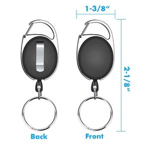 QM - ¡Gran Venta! Porta credenciales retráctil ovalado de alta resistencia con gancho, personalizable con logo. - Product Image 2