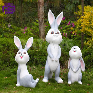 Deux lampes à motif de lapin souriant à LED pour l'extérieur, décoration de fête du Nouvel An, pour parcs, jardins, cours et espaces événementiels - Product Image 3