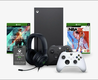 Xbox Series X compatible avec WII, 1 To, 4K HD, sans fil 2.4G, 10 jeux, sacs et étuis pour CD, matériau en caoutchouc, impression couleur intégrale