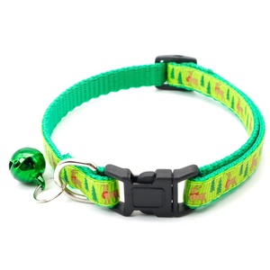Fabrik Großhandels preis Mehrfarbig verstellbares Weihnachtskatzen-Hunde halsband mit Glocken-Haustier-Katzen halsband - Product Image 6