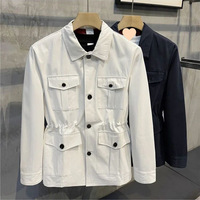 Chaqueta Bomber de Moda para Hombre, Estilo Coreano, Otoño Invierno 2025, Estilo Informal, Retro, Ligera y Elegante