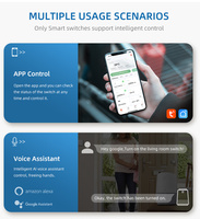 Pour Tuya App Compatible Wifi maison intelligente verre tactile interrupteur d'éclairage 1/2/3/4 voies interrupteur mural à distance Google Alexa intégration 10A Max
