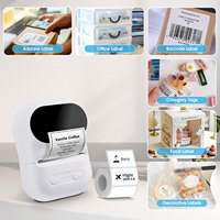 HZTZ Impresora Térmica de Etiquetas de Códigos de Barras Mini de Alta Calidad para Uso en el Hogar y la Oficina, Compatible con Android/iOS, Impresora de Recibos y Etiquetas