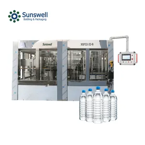 Full Automatic Plastic Bottle Rinser Filler Capper 3-in-1 Monoblock Filling Machine for Drinking Mineral Water