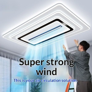 Ventilateur <span class=keywords><strong>sans</strong></span> pales minimaliste moderne avec base en fer et lampe LED pour plafond, idéal pour salon et chambre à coucher, nouveau modèle 2026 - Product Image 1