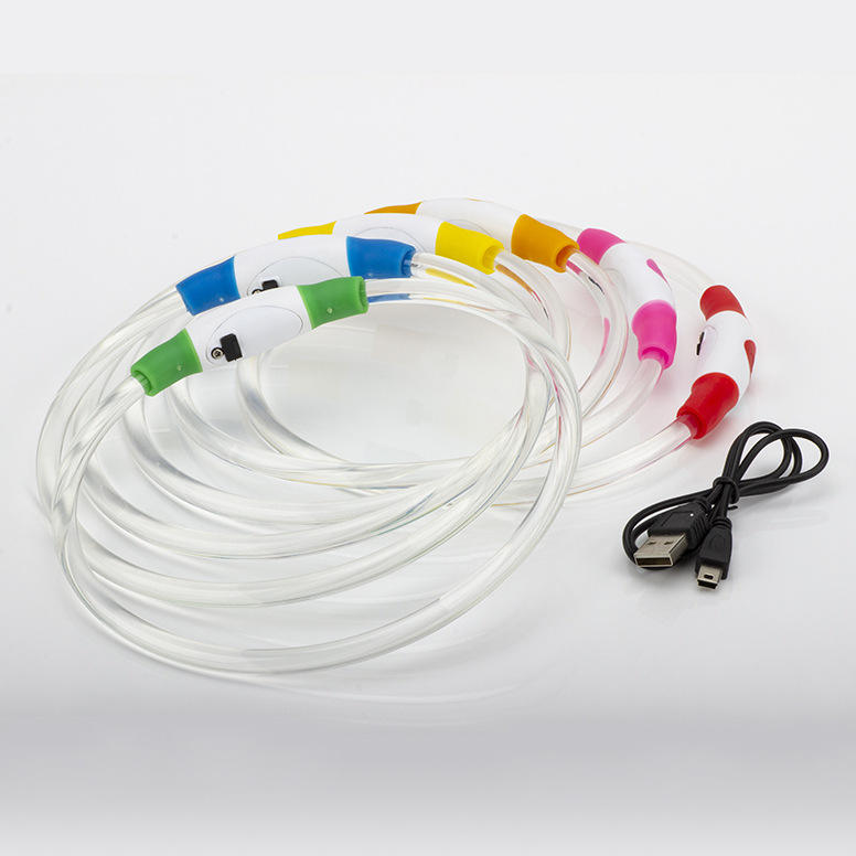 Dual RGB LED Waterproof Dog Collar with Flashing Light - Image 5